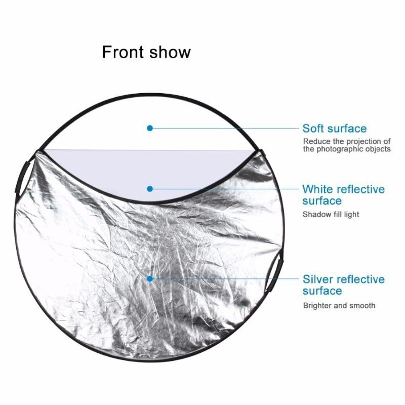 24" 60cm 5 în 1 multi pliabil pliabil fundal pentru studio foto panouri panouri reflectoare portabile pliante reflector fotografie rotund