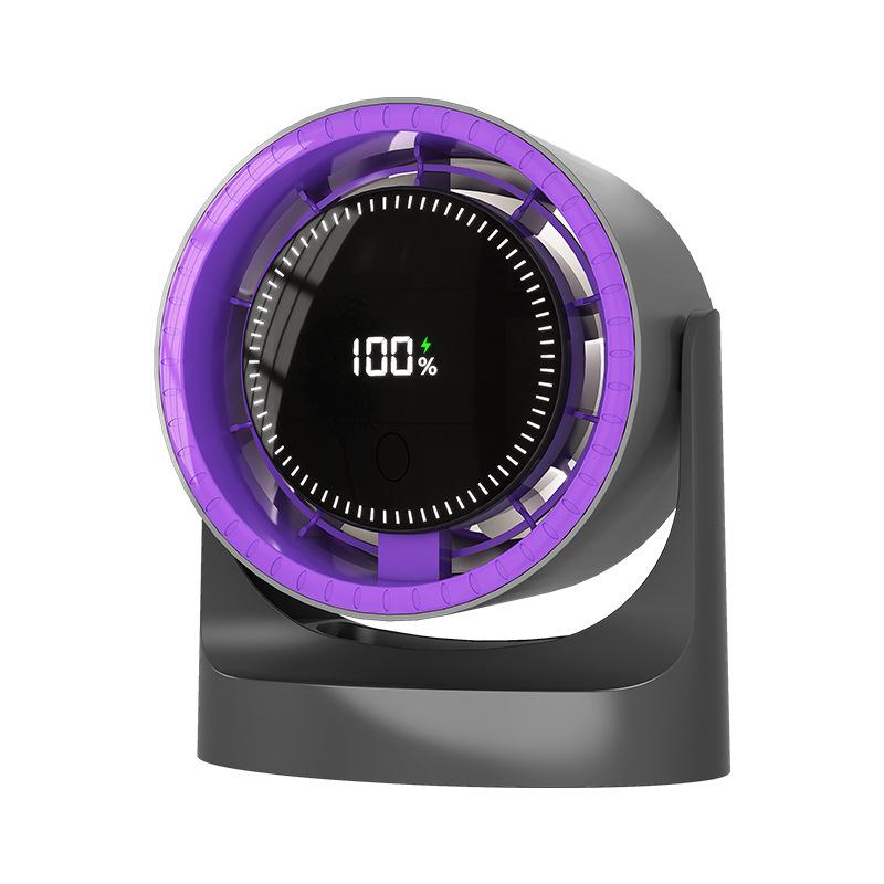 

USB Rechargeable Silent Wall-Mounted Desktop Fan for Dormitory and Office 15.6*13.5*8.5 CM темно-серого
