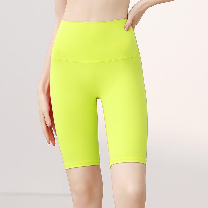 Sports Shorts, Yoga Five-point Pants, Women's High Waist, Hip Lift, Tight Body Wear, Fitness Pants, Running Cycling Pants, Nylon