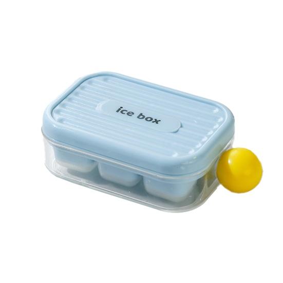 6 Compartments Ice Cube Maker, Ice Cube Mold with Sealed Flip Cover, Easy Demolding Food Grade Stackable Design Ice Tray
