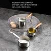 1PC Stainless Steel Mini Butter Coffee Milk Pot Small Saucepan with Wooden Handle 450ML Milk Warmer and Butter Warmer Pot