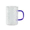 Hammered High Borosilicate Glass Mug with Handle