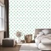 Heart Wallpaper White, Mint and Green 50x1000