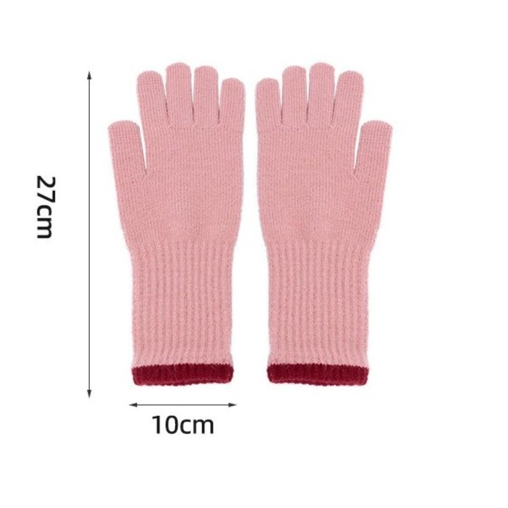 Stretch Yarn Knit Gloves Finger Opening Design Thermal Gloves Full Finger Gloves Winter Season