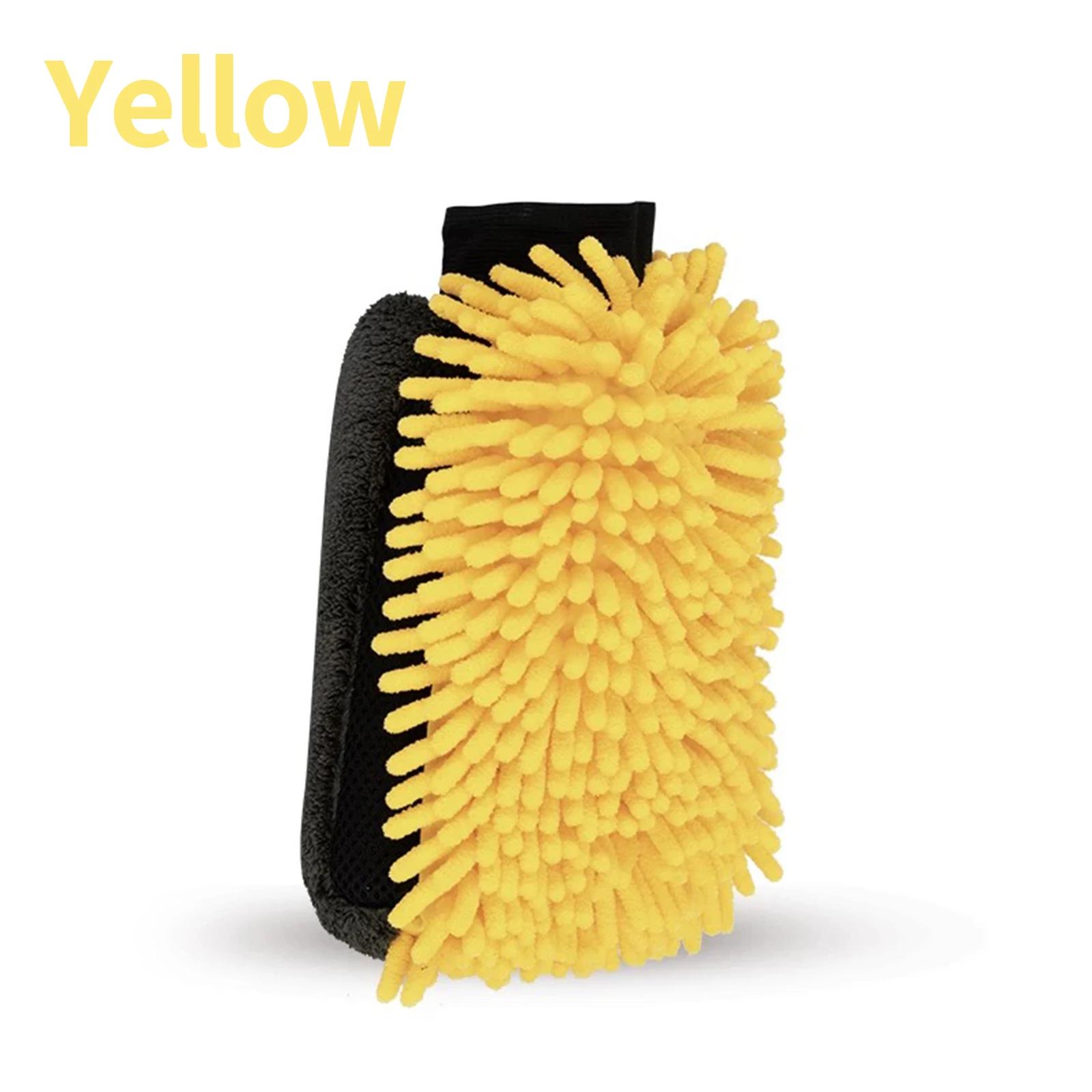 Waterproof 3-Layer Microfiber Gloves, Chenille Premium Scratch-Free Microfiber Wash Mitt – Car Wash Detailing One Size