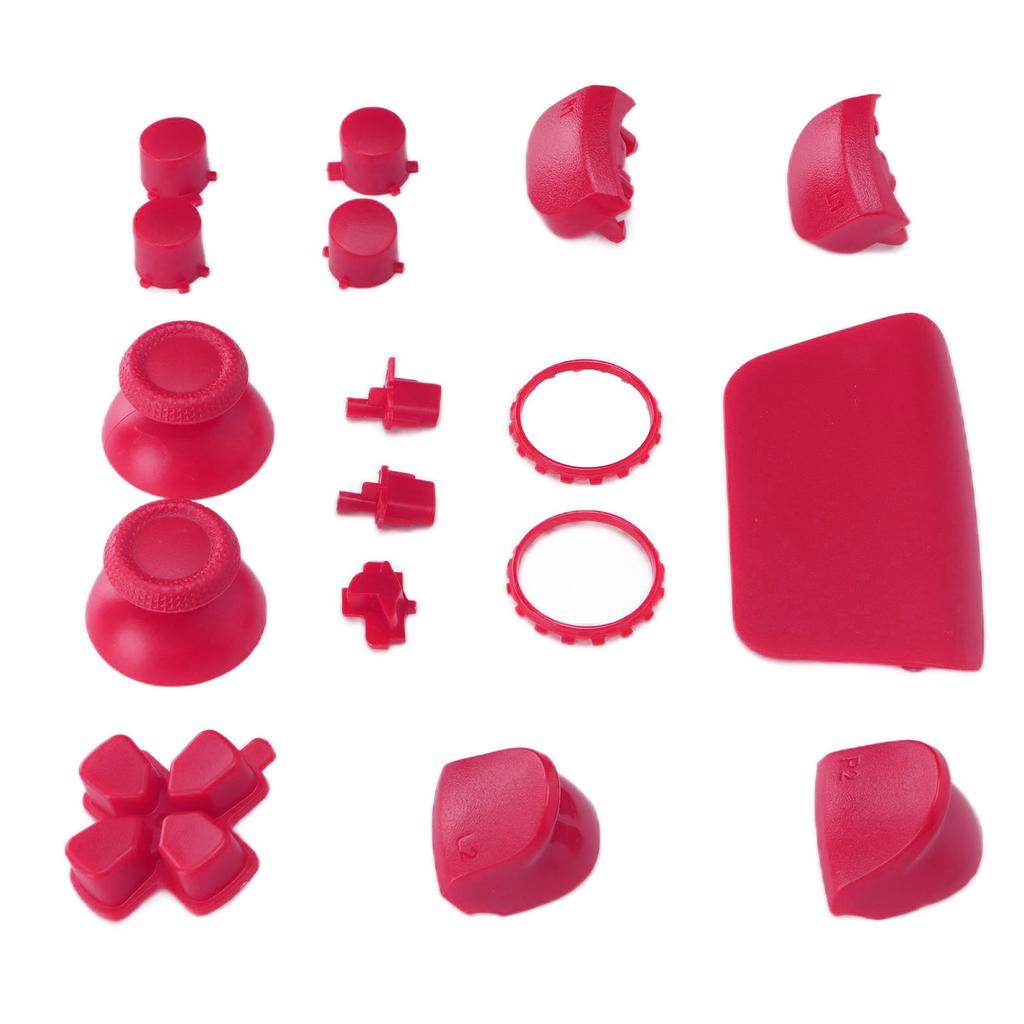 Replacement Buttons L2 R2 Full Buttons Set Replacement Button Repair Kit for PS5 ControllerPink