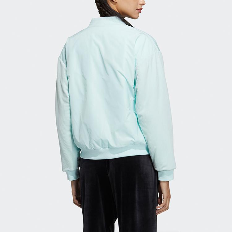 Adidas Originals Reversible Sherpa Warm Sports Bomber Jacket Women Jackets Ice-Mint-Green GU5799