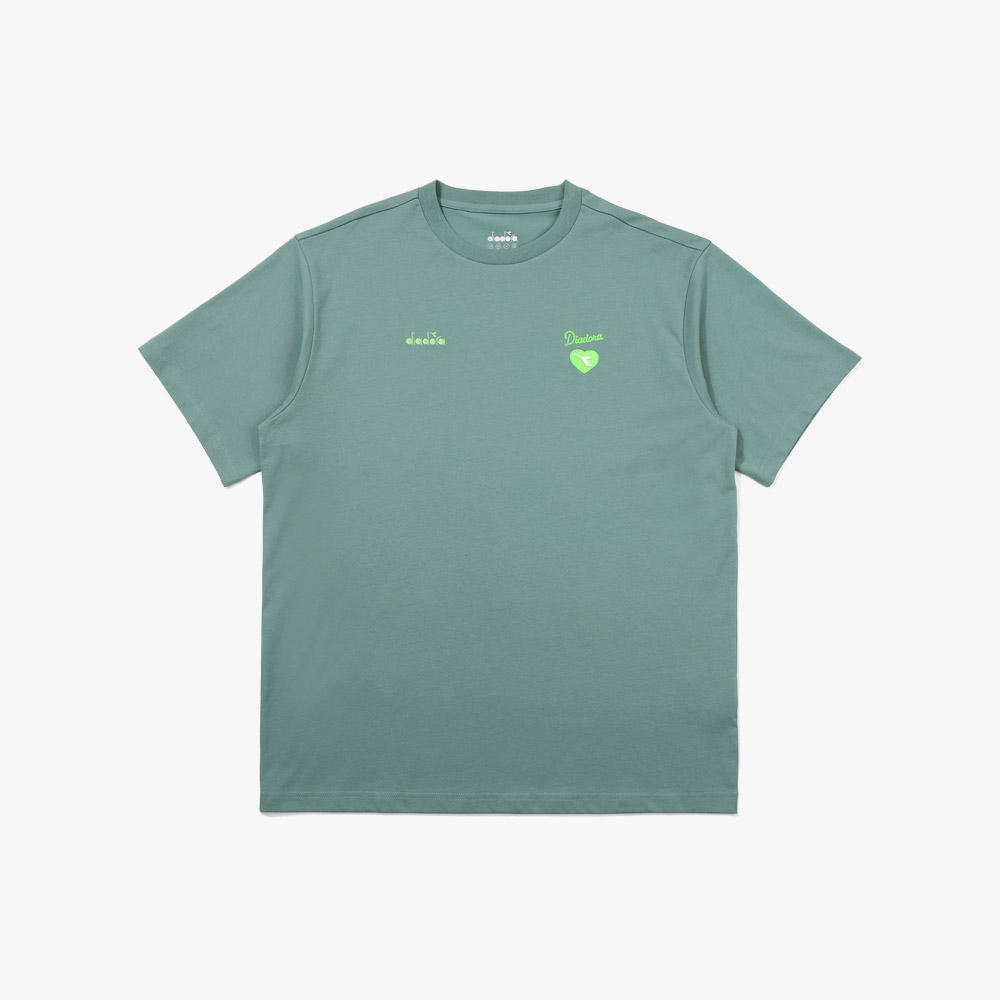 Diadora Heart Symbol Short Sleeve T-Shirt Turquoise