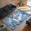 Fox Theme Crystal Velvet Floor Rug Personalized Custom Name Text Warm Carpet Home Decoration