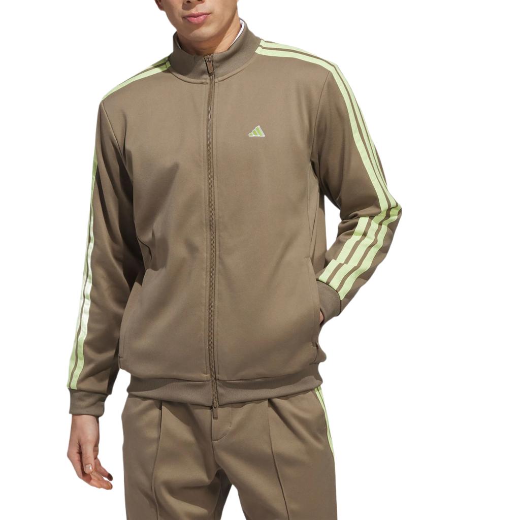 Men's Adidas Jackets Men's Khaki Brown Stand Collar Moderate