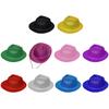 Glittering Powder Cowboy Hat Hiphop Sparkling Plastic Disco Fedora Cap for Party Costume Dancers Rapper Mardi Gras