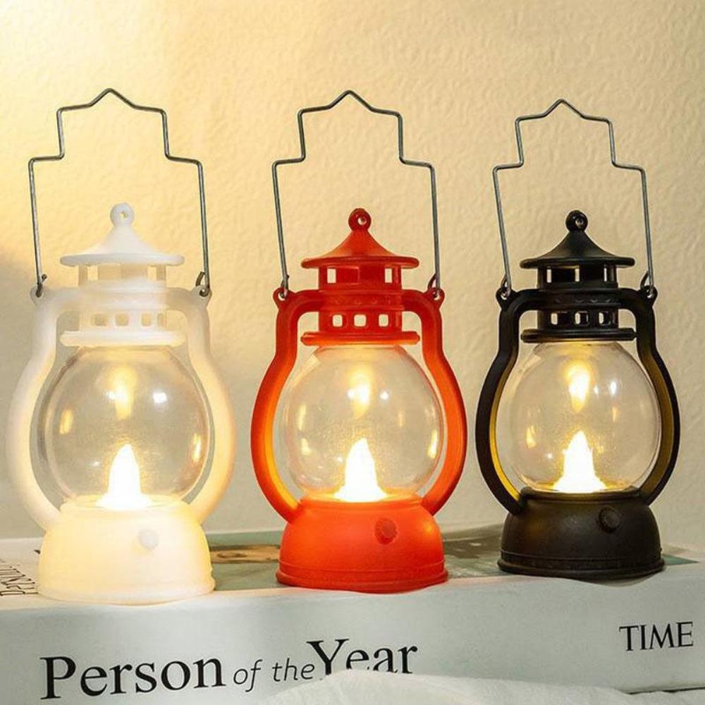 Christmas Led Lantern Decoration Lantern Christmas Vintage Castle Hanging LED Light Retro Candle Holder Lantern Hang Lamp