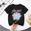 2026 New K-POP Saja Boys Print Short-Sleeved Spring Family Clothing for Boys and Girls Cute Polyester T-shirt for Boys and Girls