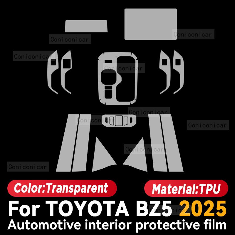 For TOYOTA BZ5 2025 Car Interior Center Console Instrument Dashboard Protective Cover Film Anti-scratch Sticker Accessories