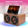 Retro Wooden Wireless Bluetooth Speaker Portable Music Player for Mobile Phone PCWood grain