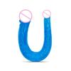 Double Head Dildos Realistic Penis Flexible Soft Crystal Jelly Sex Toys for Women G-spot Anal Stimulator