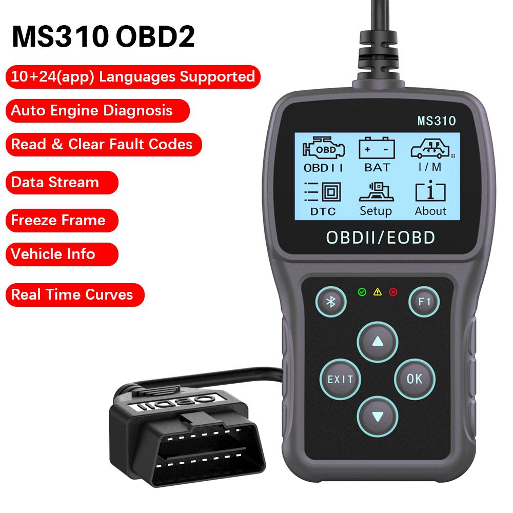 Vehicle OBD2 Code Reader Multi-language OBDII Scanner Clear/Erase Codes MS310 Car Diagnostic Scan Tool Work for Car Auto