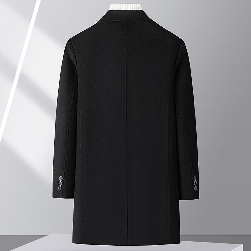 FAPAI Men's Wool Overcoat with Detachable Goose Down Liner