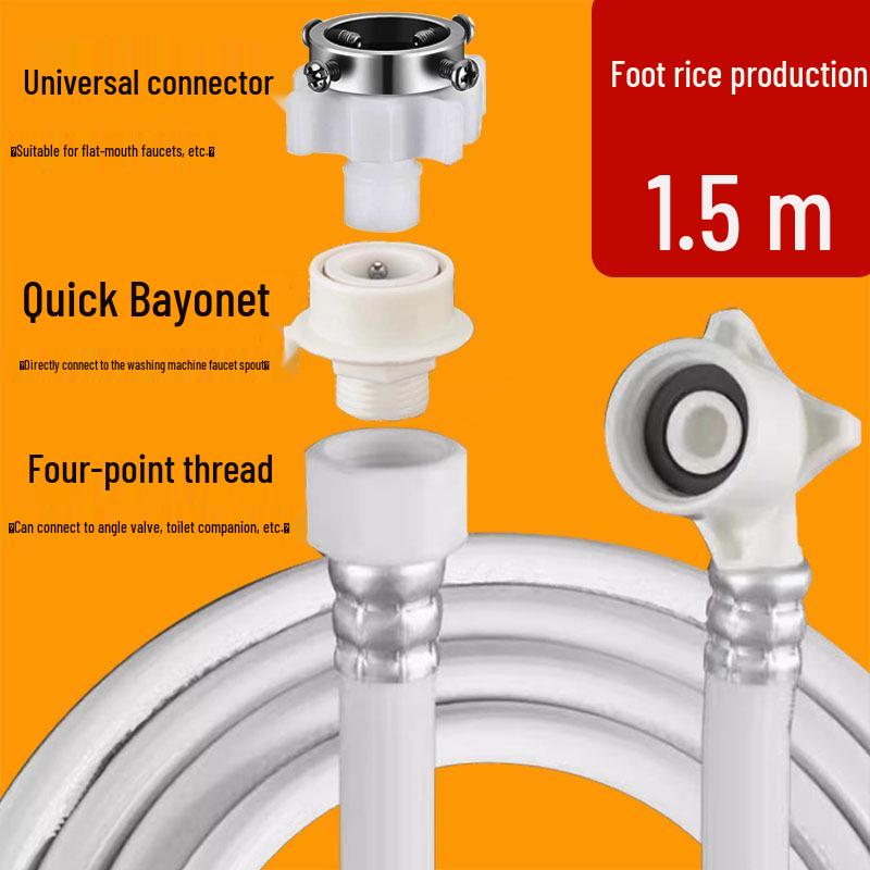 Anti-Detachment Extended Water Inlet Hose for Fully Automatic Washing Machine