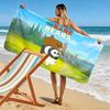 We Bare Bears Print Beach Towel, Large Soft Quick Dry Towel for Beach Camping Swimming