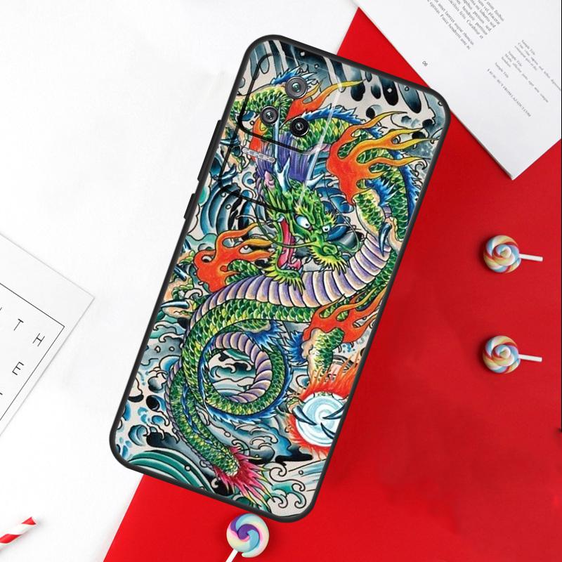 Chinese Dragon Cover For Xiaomi 14T 11T 12T 13T Pro 13 14 15 Ultra POCO X7 Pro X3 X5 X6 F5 F6 M6 Pro Case