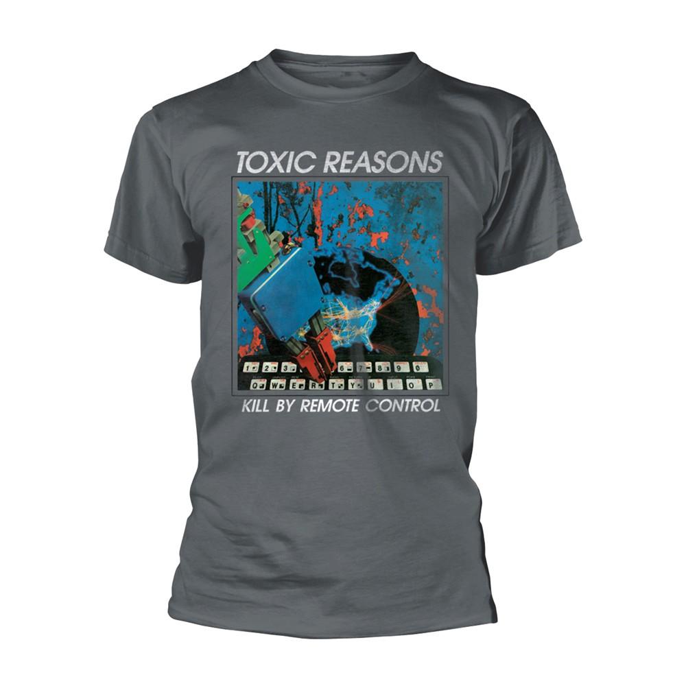 Men's Toxic Reasons Kill By Remote Control T-shirt Large Grey
