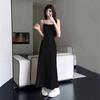 Woman Spring Summer Style Bodycon Dress Female Sexy Sleeveless Spaghetti Strap Split Sheath Dress