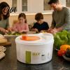Multi Functional Vegetable Slicer Salad Spinner, Manual Quick Drying Fruit Washer, with Kitchen Tool for Vegetables Slicing Blade Design, Dryer