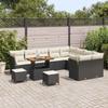 Garden Sofa Set 12 pcs Black Poly Rattan