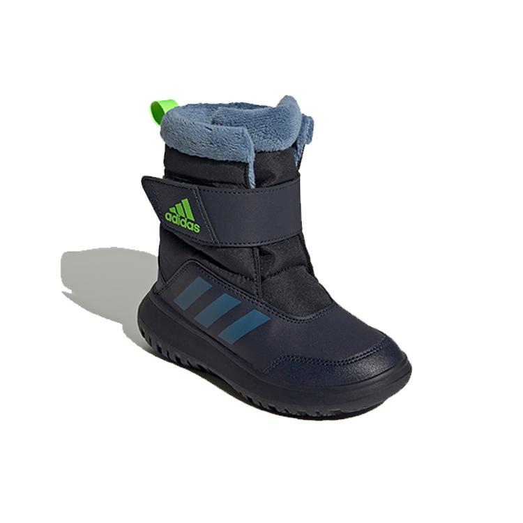 Adidas WINTERPLAY C Slip Resistant Abrasion Resistant Thermal Kids' Boots Black Blue Children Aged 3 7 Years Old GZ6796