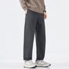 American solid color simple and versatile loose straight trousers men's autumn new light business casual pants