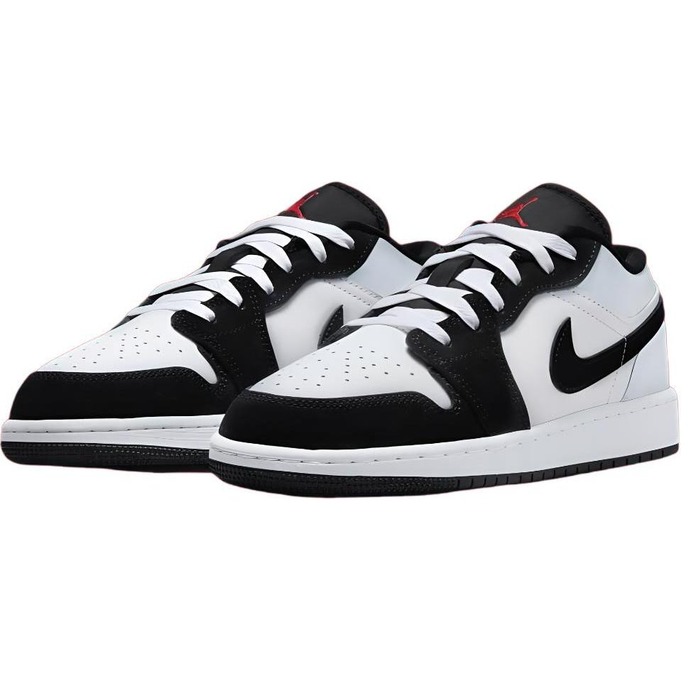 New Jordan Air Jordan 1 Anti Slip Wear Resistant Low Top Children's Basketball Shoes Black White Unisex HF3188-106