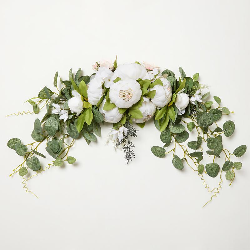 

1PC Door Cornice Artificial Flower Dinner Garland Antique Arch Flower Home Decoration Multiple Options Available