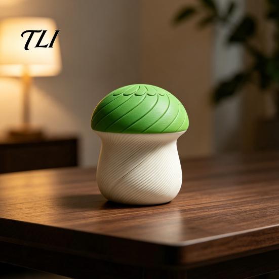 Rotating Mushroom Toy 3D Printed Slippery Figurine, Deformable Fidget Toy, Desktop Twisting Shape Desk Decor for Office and Home Gadgets