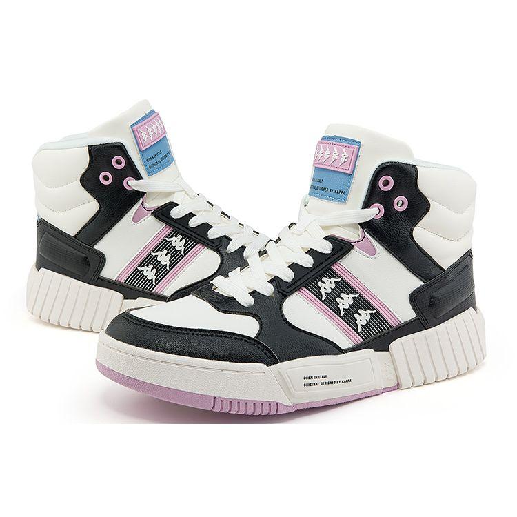 Kappa Non-Slip Wear-Resistant High-Top Skate Shoes Women sneakers Black Purple K0B85CC34-012