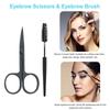 6PCS rofessional Tweezers Set Stainless Steel Precision Tweezer Kit for Eyebrows Facial Hair with Travel Case