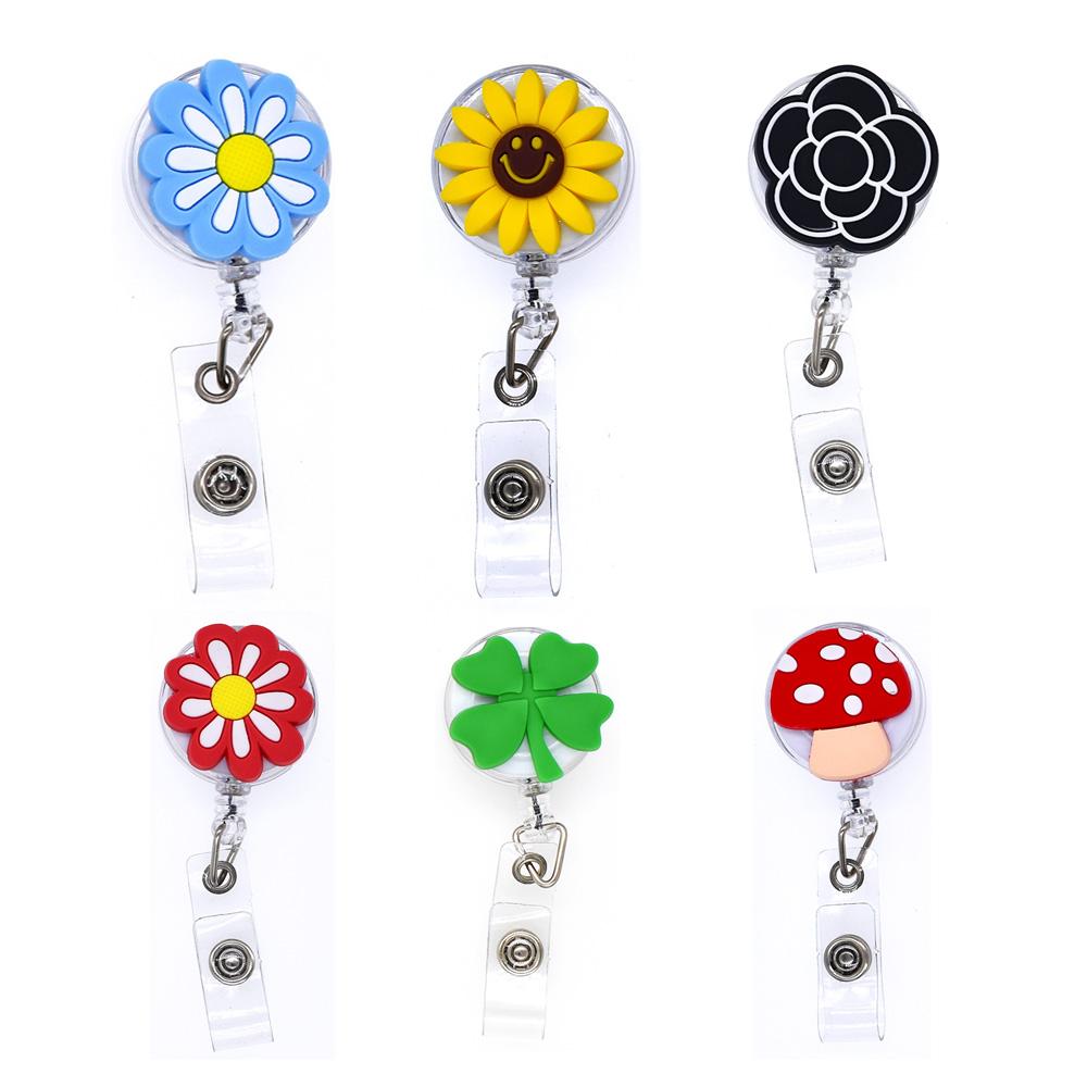 ID Card Name Card Holder Badge Holder Clip Retractable Badge Key Chain ID Badge Holder Nurse Doctor