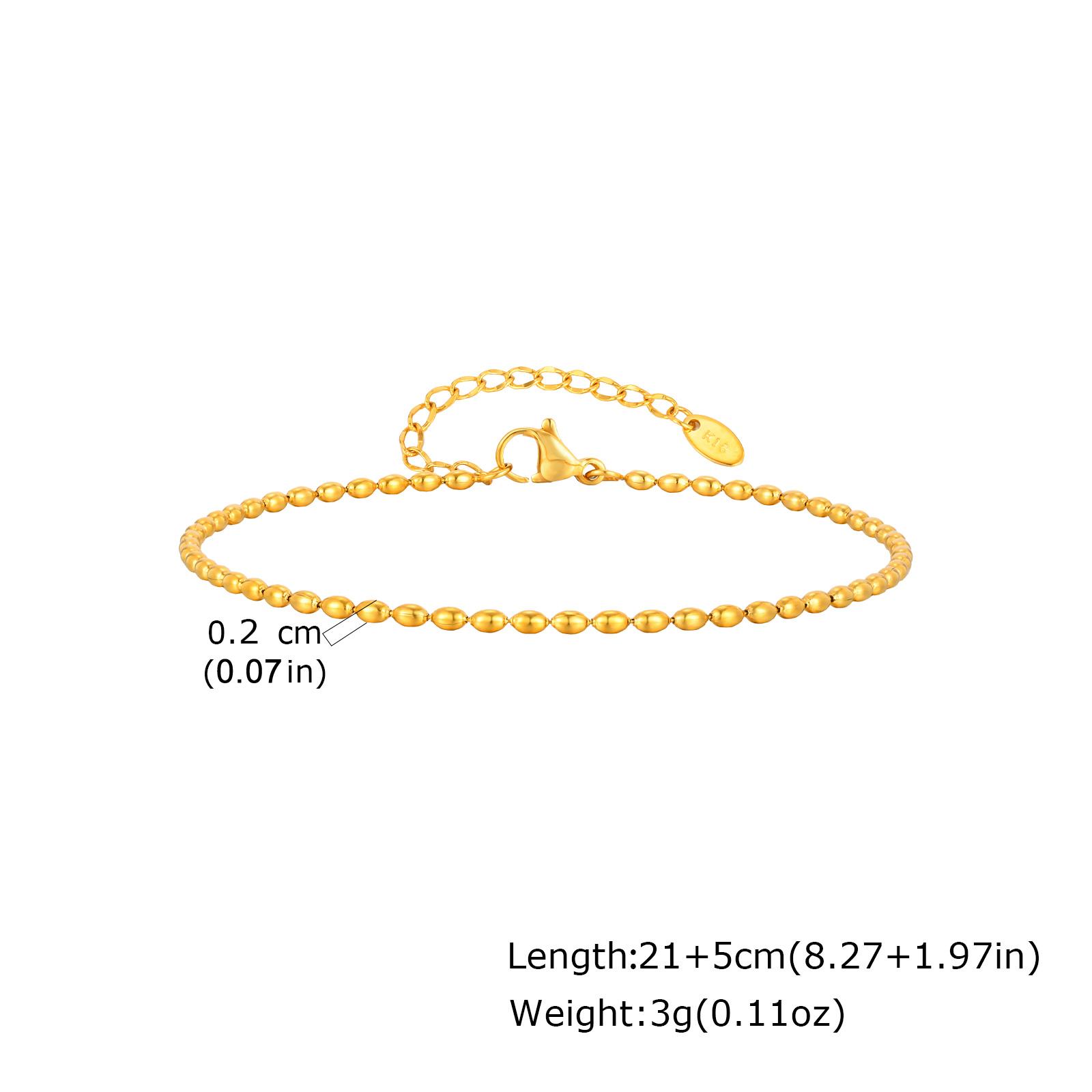 

Stainless Steel Boho Ball Beaded Chain Anklet for Women, 18K Gold Plated Simple Foot Ankle Bracelets , Waterproof on Leg Jewelry