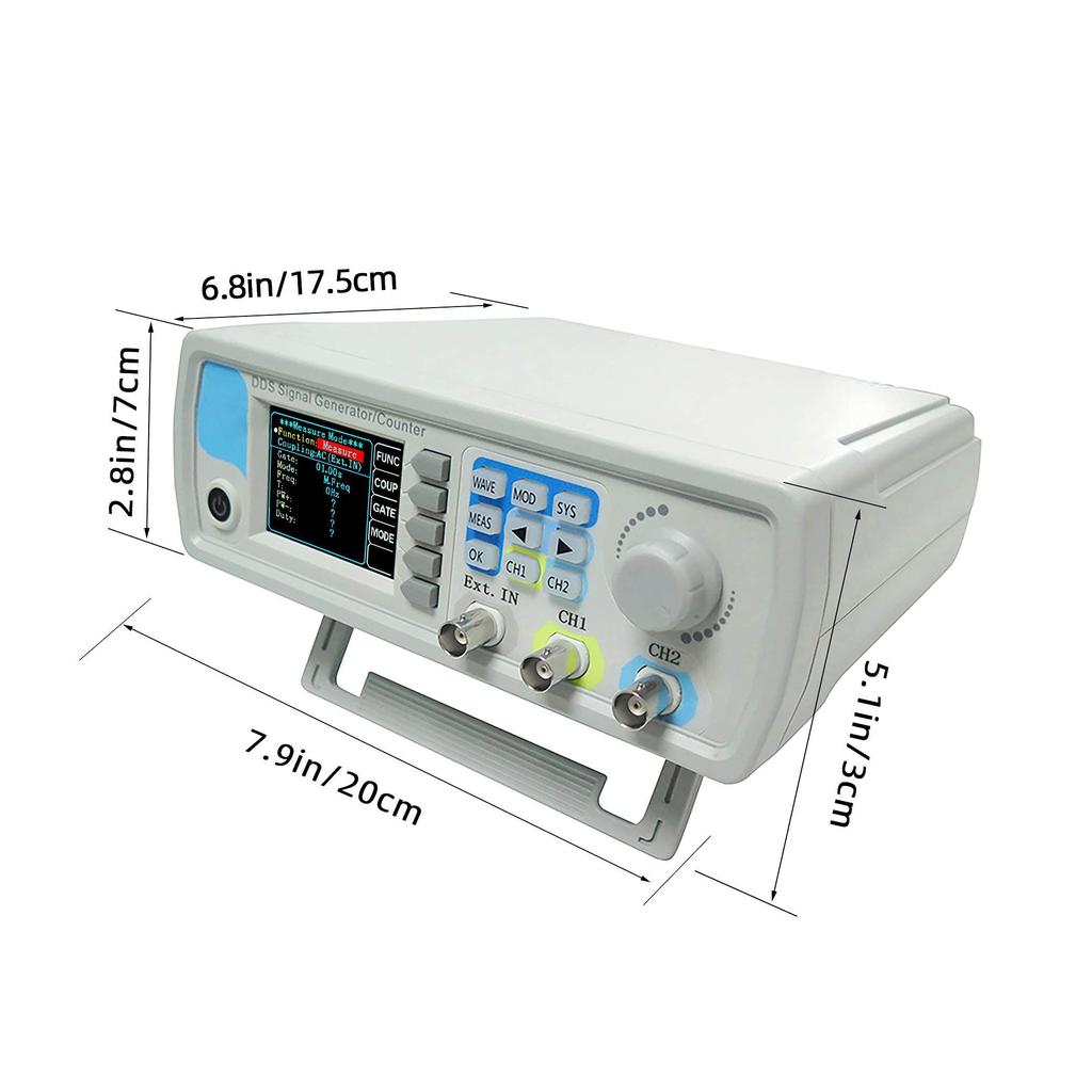 Cleqee 15Mhz DDS Signal Generator Dual Channel Frequency Meter Digital Signal Generator High Precision Arbitrary Waveform Multifunction JDS6600