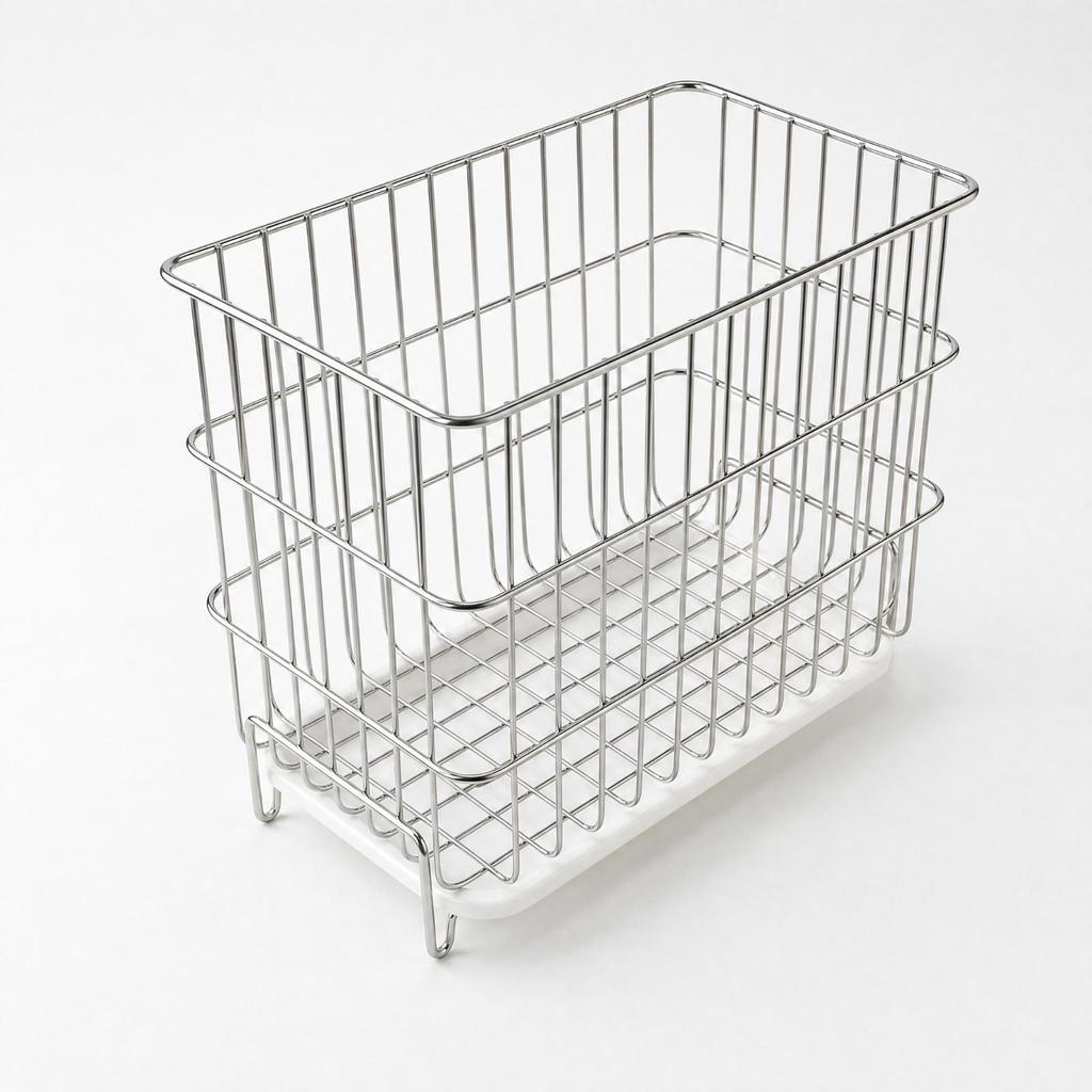 Rectangular Wire Basket with Raised Feet Breathable OpenWire Kitchen Organizer Ventilated for