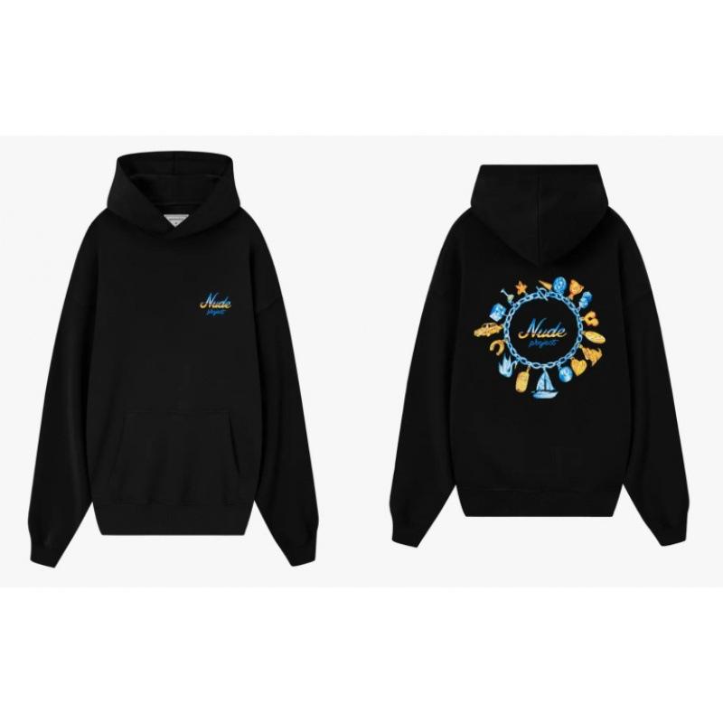 D11-Cotton-containing blended men's and women's versatile sweater fashion long-sleeved street fashion loose hoodie