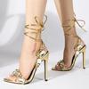 Fashion Luxury Best - Selling Strappy High Heel Sandals, Rhinestone - Embellished, Glam Evening Party Vibe, Ideal for Formal Occasions