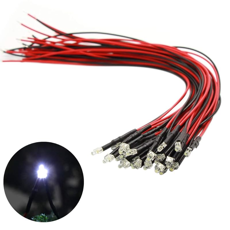 

For diorama illumination Chip LED 2mm white 20 pieces With wiring Resistor included train model model railway building model model illumination