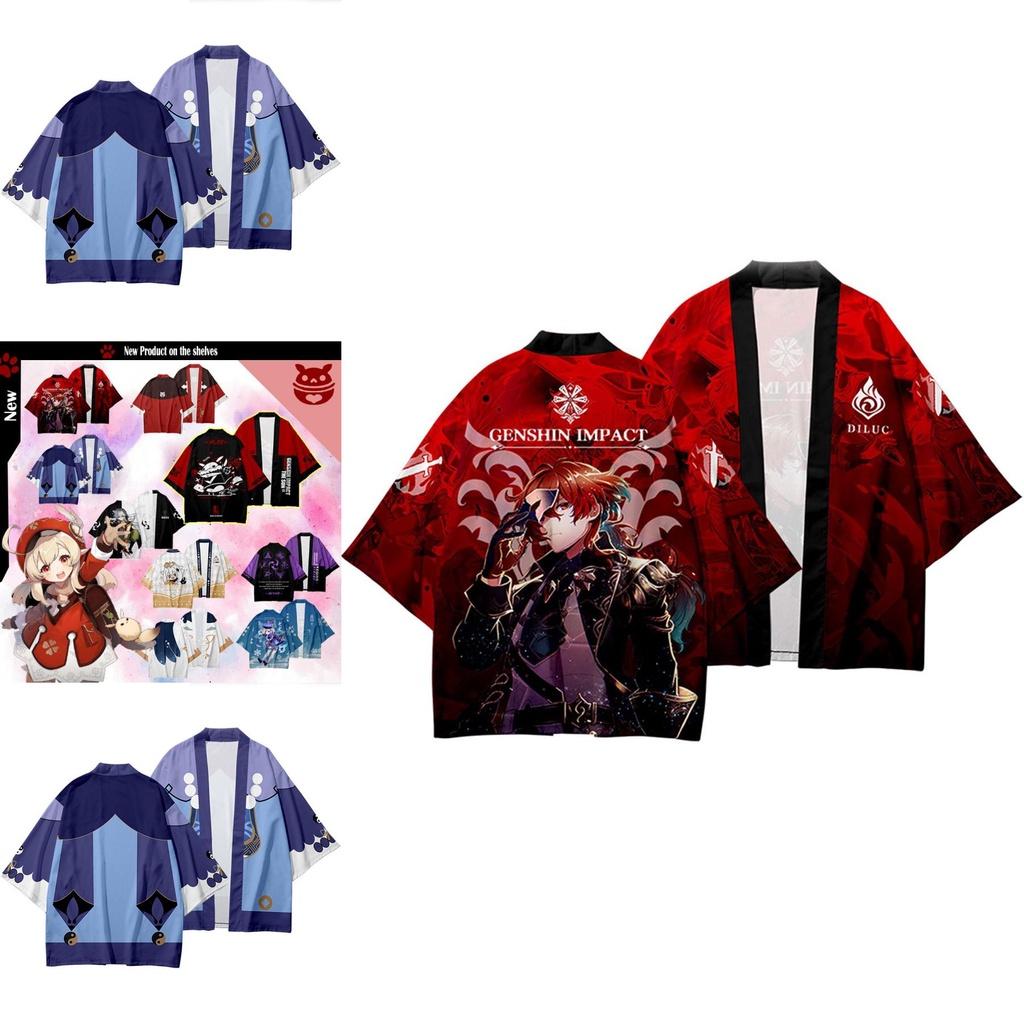 Genshin Impact Cosplay Kimono Costume For Adults With Exquisite Breathable Fabric