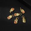 Sand Gold Butterfly Enamel Pendant with Strong Color Retention - DIY Jewelry Accessory