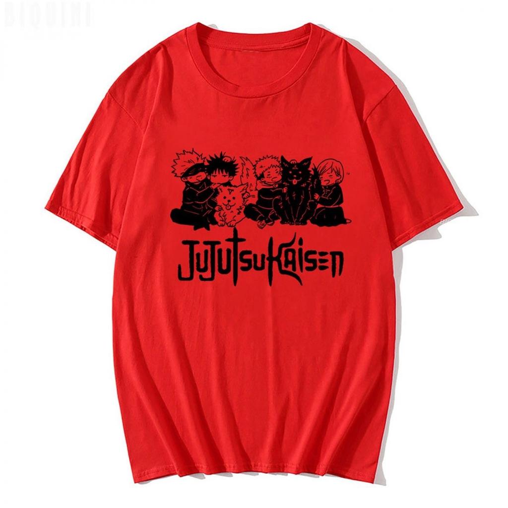 2025 Summer New Jujutsu Kaisen Spell Back To Fight Around Loose Men's and Women's Pullover Short-sleeved T-shirt Summer