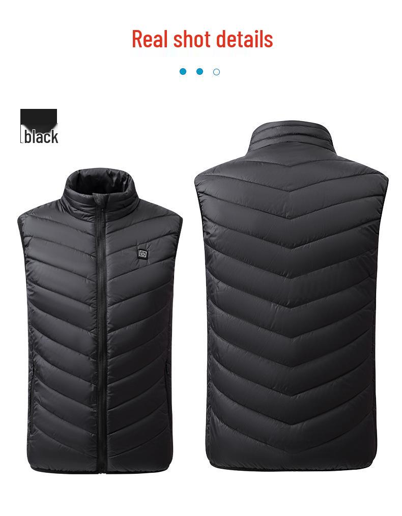Four-Zone Temperature-Control Electric Heating Vest for Safe, Warmth
