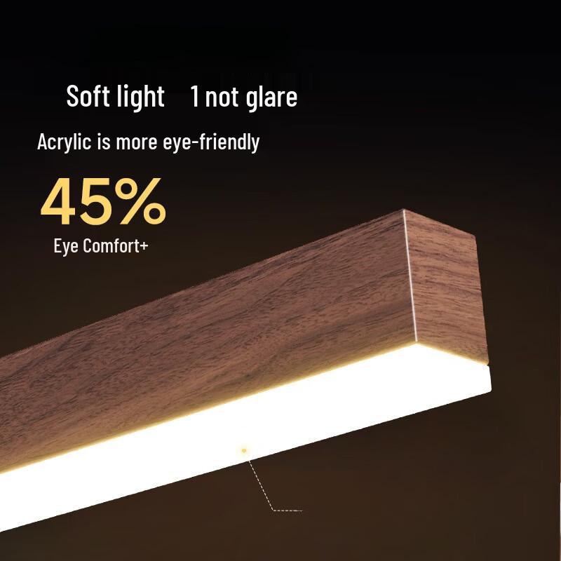 Walnut Linear Dimmable LED Pendant Light