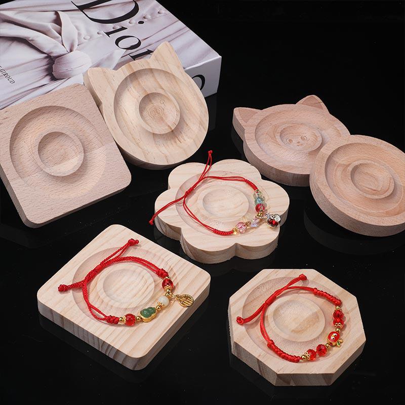 Handmade Wooden Jewelry Display Stand for Beading & Bracelet Tools