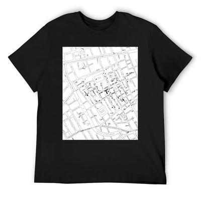 John Snow's Cholera Map T-Shirt Cheap Stuff Shirts Graphic Tee Plus Size Tops Outfits for Men